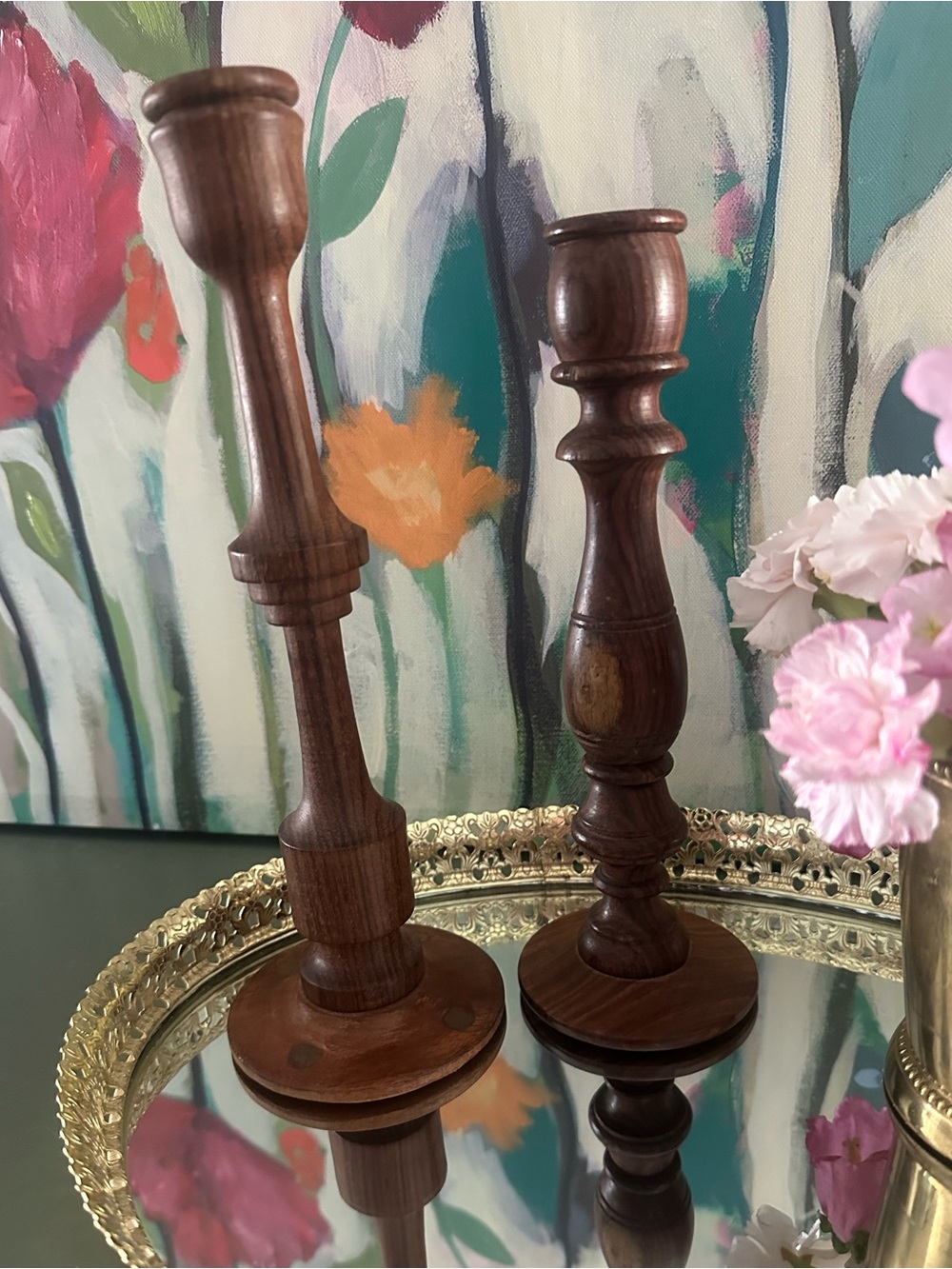 Wood Turned Candlesticks
